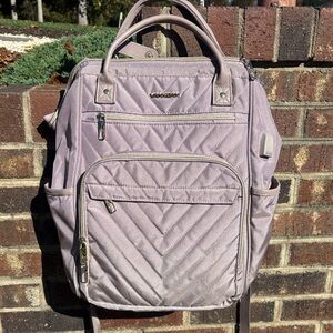 Mauve Quilted Women's Backpack